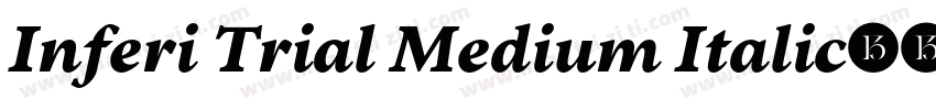Inferi Trial Medium Italic字体转换